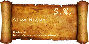 Sipos Mirjam névjegykártya